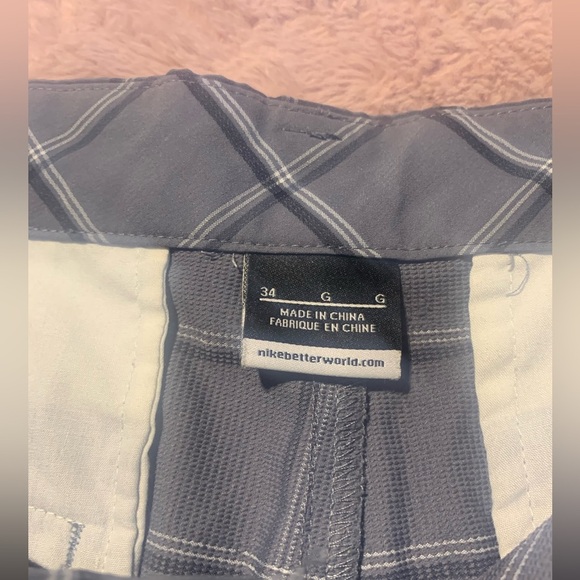 Nike Golf Shorts Men’s Size 34 Gray Plaid Performance Dri-FIT - Picture 8 of 9
